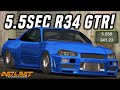 FASTEST Skyline R34 GTR Tune - 5.5 ¼Mile | No Limit Drag Racing 2.0 [1.9.9]