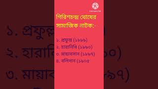 গিরিশচন্দ্র ঘোষের সামাজিক নাটক