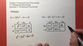 7-7 Multiplying Polynomials example 4