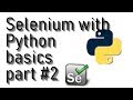 Selenium Webdriver with Python tutorial - basics part #2