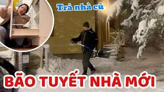 House repair not finished then encountered snowstorm in new house - Thuy Jyri Family Finland