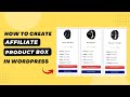 How to Create an Affiliate Product box in WordPress Block Editor