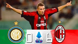 Inter 0 - 6 Milan ● Serie A 2000 (Shevchenko Destroys Inter) | Highlights & Goals HD