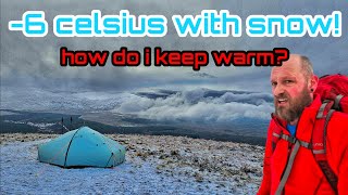 Solo winter summit camp with heavy SNOW! How do I keep warm?