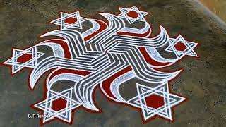 Vaigasi madham Rangoli / Simple method rangoli / Friday muggulu