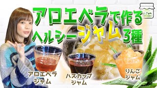 【スーパーフードジャム3種】砂糖不使用🍯甘ジャム【アロエベラジャム】【りんご】【ハスカップ】