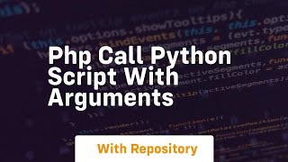 php call python script with arguments