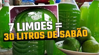 Usei 7 limão para fazer 30 litros sabão líquido que deixa suas roupas super limpas