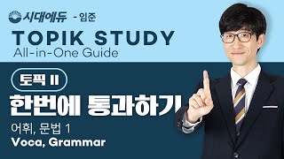 TOPIK2-한 번에 통과하기(All in One Guide), 시대에듀 4) 핵심이론. 어휘 및 문법1