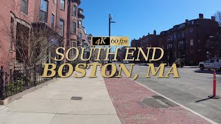 ⁴ᴷ⁶⁰ Walking Through Boston's South End 🏡🚶‍♀️