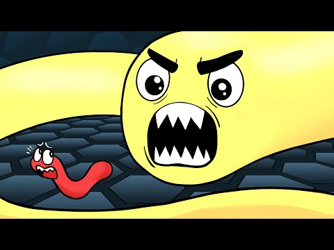 Animación de dibujos animados de lógica Slither.io