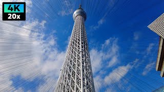 4K 錦糸町駅からスカイツリーに向かって押上駅まで散歩 | Kinshicho Oshiage | 2023年2月 | 東京倍速散歩