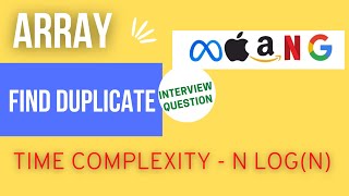 Duplicate in array || Java Program || Hindi || Interview Question Answer
