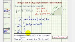 Ex: Indefinite Integral in the form x^n*sqrt(a^2+x^2) Using Trigonometric Substitition
