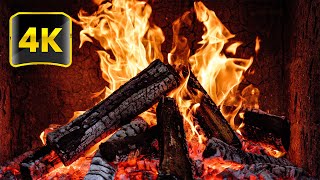 Cozy Night by the Fireplace 4K 🔥 Relaxing Fireplace Screensaver 4K \u0026 Crackling Fire Sounds 3 Hours