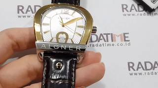 Aigner Verona II White Dial Black Leather