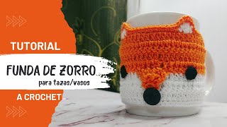 Tutorial FUNDA DE ZORRO 🦊☕ para tazas/vasos A CROCHET