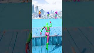 GTA 5 Epic Water Ragdolls | Spider-Man Jumps / Fails ep.1157 #shorts