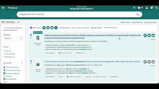 How to search for papers and export results in RIS file format on ProQuest