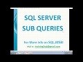 SQL Subqueries | SQL Nested query  | How to write SQL Sub Query