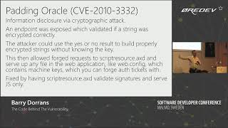 Barry Dorrans - The Code Behind The Vulnerability | Øredev 2018