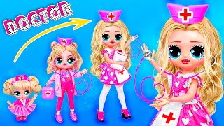 Doctor Doll Growing Up! I Will Cure My Teddy Bear! 32 LOL OMG DIYs