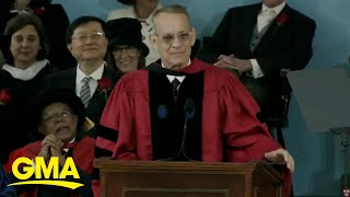 Tom Hanks delivers Harvard University 2023 commencement speech l GMA