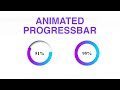 Animated Circular Progress Bar using HTML CSS JavaScript | Circular Progress Bar