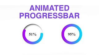 Animated Circular Progress Bar using HTML CSS JavaScript | Circular Progress Bar