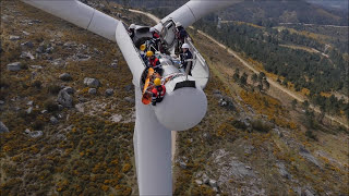 Simulacro de rescate en Aerogeneradores con apoyo de drones para emergencias.