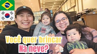 Vlog de um dia de neve na coréia do sul | nossa vida morando na coréia