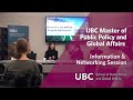 Information Session UBC Master of Public Policy and Global Affairs Program (Nov 25th 2019)