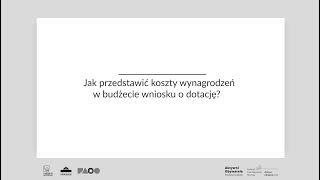 Program Aktywni Obywatele: Koszty wynagrodzeń w budżecie wniosku o dotację