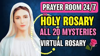 🔴 Holy Rosary Prayer Room 24/7🌹20 Mysteries of the Holy Rosary🌹Joyful🌹Luminous🌹Sorrowful🌹Glorious