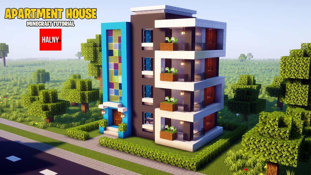 Apartment House In Minecraft Tutorial Youtube