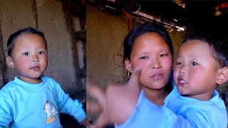 Ridam gives company to his mother || Life in rural Nepal || @Ritarojan