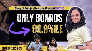 How She Got COEP CS by Studying ONLY for BOARDS 😧🔥!!! Topper's Strategy for 99.9%ile❤️#aadityacoep