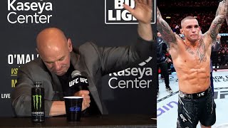 Dana White reacts to Dustin Poirier "Legendary Performance" at UFC 299