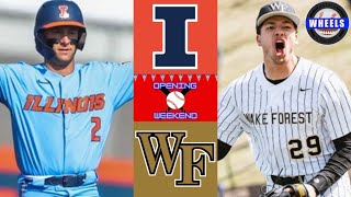 Illinois vs #1 Wake Forest (Chase Burns Team Debut!) | 2024 College Baseball Highlights