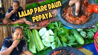 Download Mp3 LALAP PARE DAUN PEPAYA MENTAH WENAK BANGET LUR