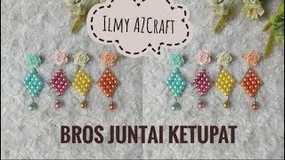 Cara Membuat Bros Juntai Ketupat