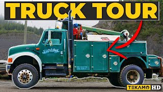 Built His Own Truck! Whistler Mountain Mechanic- 2000 International 4800 TRUCK TOUR