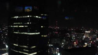 夜のカレッタ汐留　高速エレベーター　上り　２００９年１１月２３日