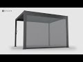 mirador pergola accessory side adjustable pull down screen for mirador pergola assembly tutorial