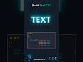 Make Glowing Text with CSS