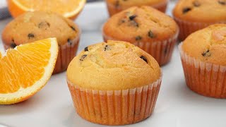 The Best Orange Chocolate Chip Muffins in 20 Min! 🍊 Soft, Fluffy & So Good! 🍫