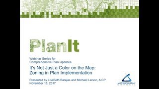 PlanIt: Zoning in Plan Implementation Webinar