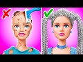 OH NO! Dirty Doll Needs Makeover! Amazing Beauty Hacks for Your Barbie