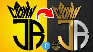 Jr Crown Logo Design Tutorial in Pixellab || Fanmade Logo || Uragon Tips