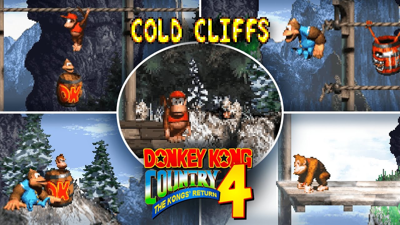 Dkc4 Cold Cliffs Youtube